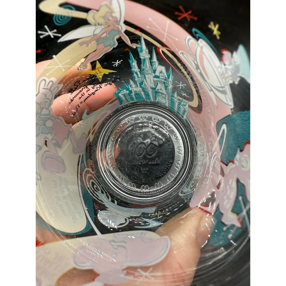 Disney Vintage 100 yr Glass Tumbler Dumbo Pinocchio Bambi Tinkerbell Collectible